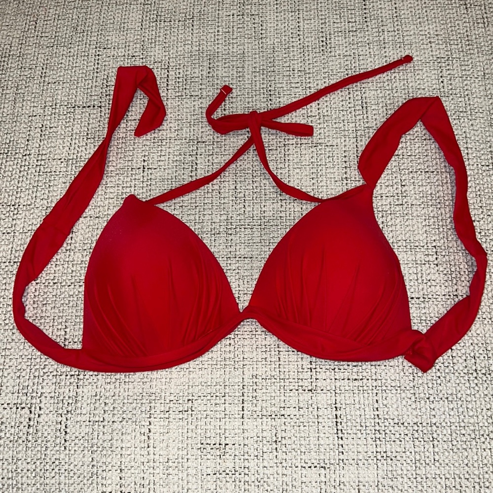 Red Tie Back Bikini Top from SHEIN NWOT
